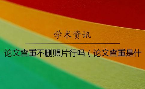 論文查重不刪照片行嗎（論文查重是什么意思_論文查重查哪些內容）